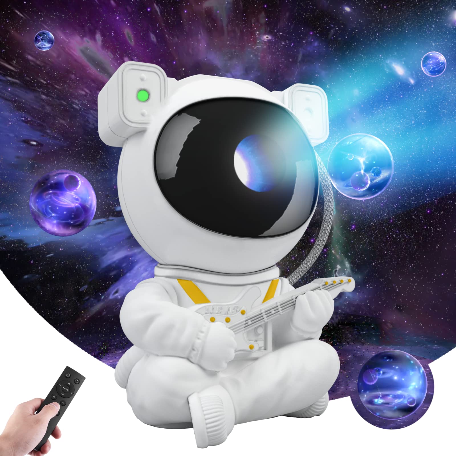 Astronaut LED projector: Dazzling starry skies, 360° rotating cosmos. Vivid, immersive visuals—turn rooms into magical space worlds. Perfect for wonder.